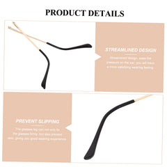 Gold metal temple arms for glasses with spring hinges