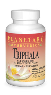 Planetary Ayurvedics Triphala 1000mg bottle with 120 tablets