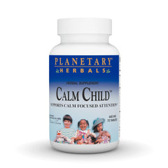 Planetary Herbals Calm Child 72 Tabs bottle label