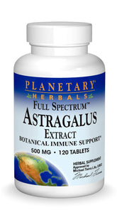 Bottle of Planetary Herbals Full Spectrum Astragalus Extract 500 mg
