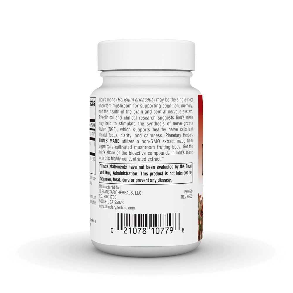 Lion's Mane 1000 mg label close-up