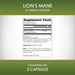 Front and back Lion's Mane packaging