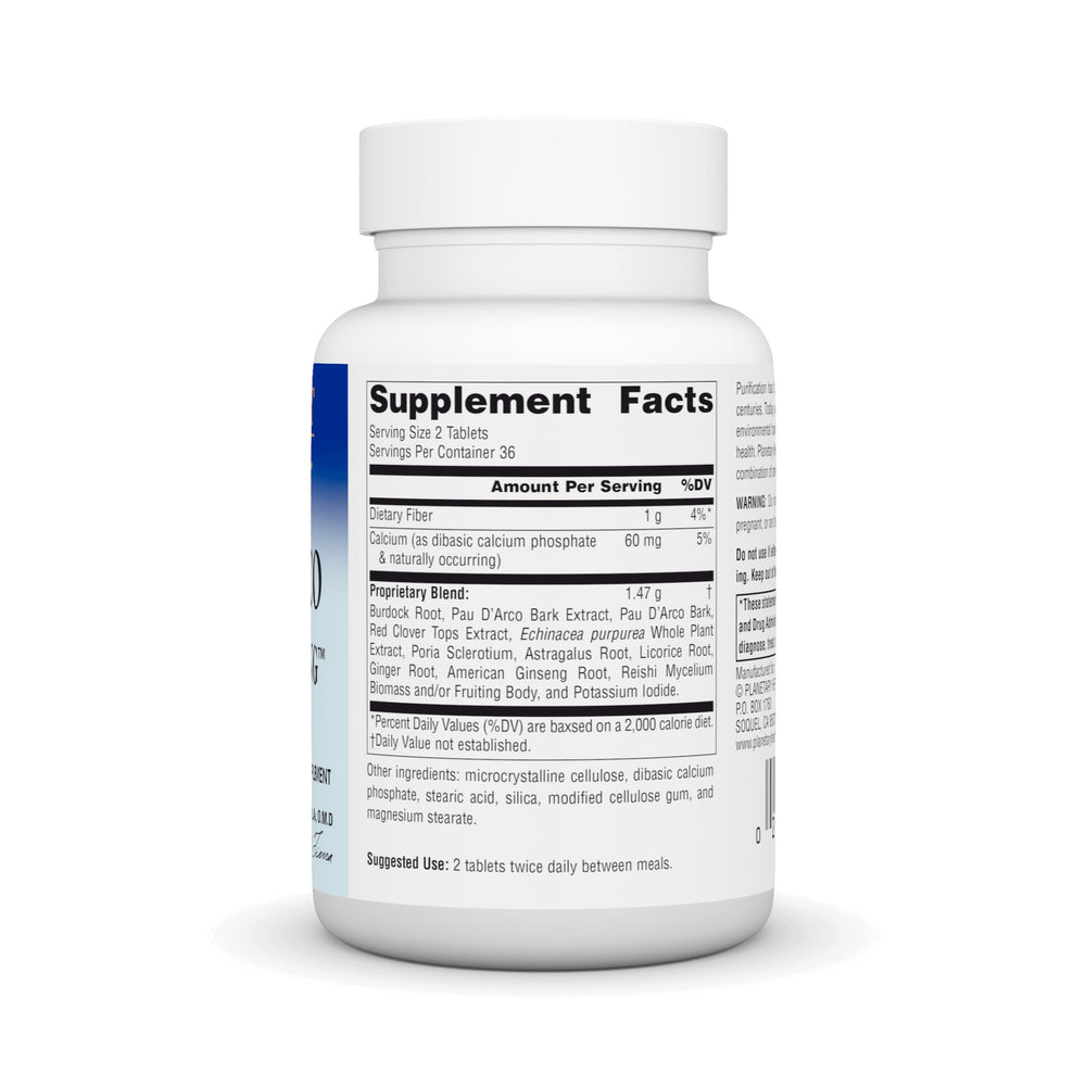 Close-up view of Planetary Herbals Pau D'Arco Deep Cleansing bottle