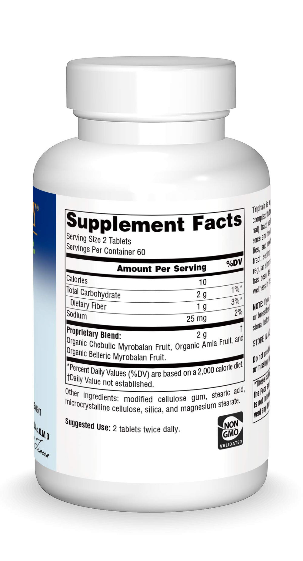 Side view of Planetary Herbals Triphala Gold packaging