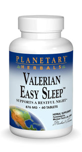 Planetary Herbals Valerian Easy Sleep tablets bottle close-up