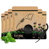 Freshlock EcoPouch packaging for charcoal twin floss plant-based dental picks