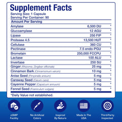 Close-up of enzyme blend illustration for protease amylase lipase