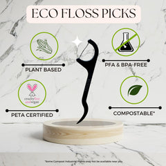 Plant-based eco floss picks made from PLA in bulk