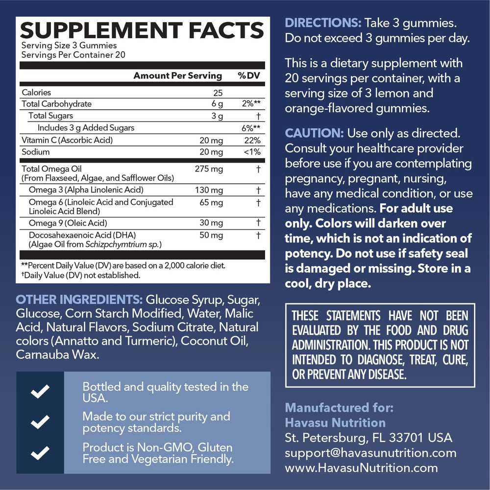 Plant-based fish oil alternative omega gummies image