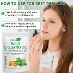 Plant-based oregano oil immune support capsules