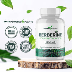 Plant-based supplement label close-up