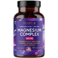 Plant.O Magnesium 500mg vegan oxide and citrate capsules