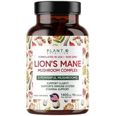 Plant.O Premium Lion's Mane 5-Mushroom Complex bottle and capsules
