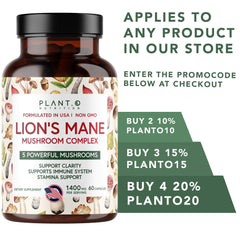 Packaging and branding of Plant.O Lion's Mane supplement