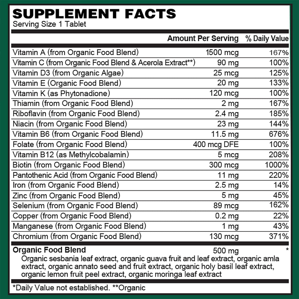 One month supply showing 30 tablets and packaging