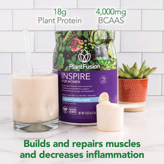 PlantFusion Inspire label shows ingredients for gluten-free and dairy-free formula