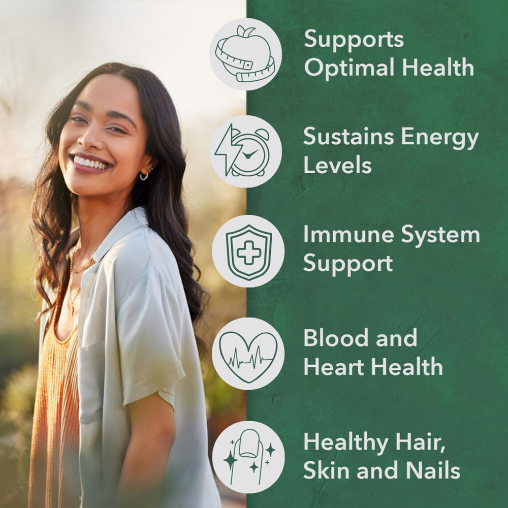 Close-up of the vitamin tablet showing whole-food complex