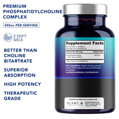 Label highlights 430mg phosphatidylcholine per serving
