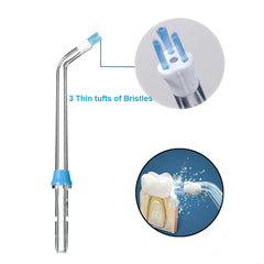 Replacement plaque removal tip compatible with Waterpik and other oral irrigators