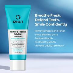 Close-up of deep plaque removal action with toothpaste