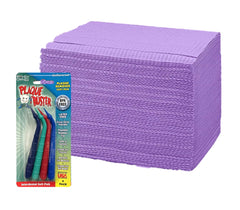 Purple 125-pack Dealmed Plaque Buster dental bibs