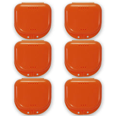 Plasdent orange retainer case, pack of 6