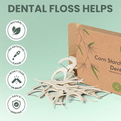 Plastic-free dental floss picks for daily use