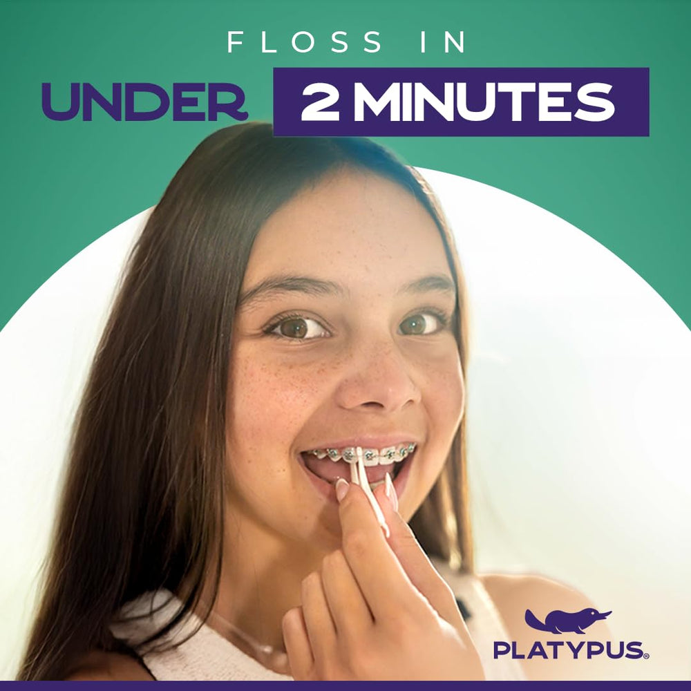 Close-up of the flosser's pick end