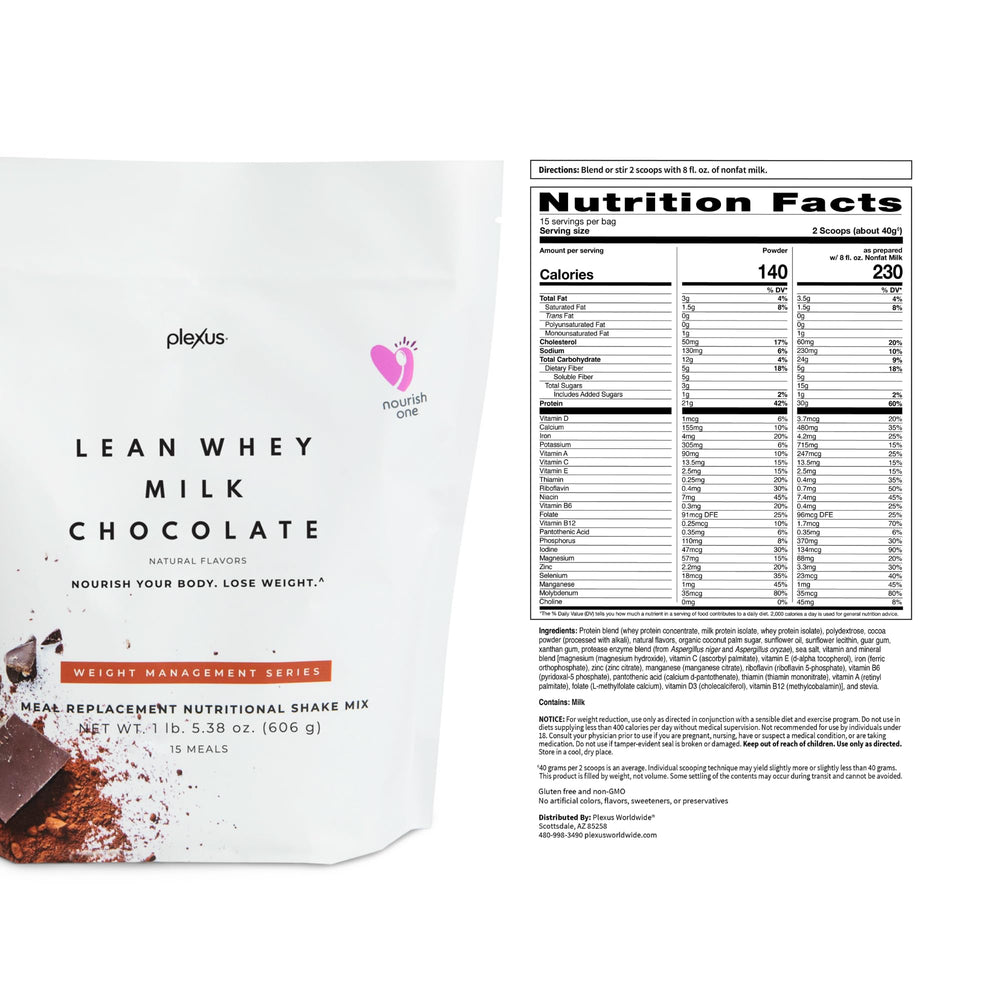 Soy-free and gluten-free labeling on Plexus Lean Whey Chocolate