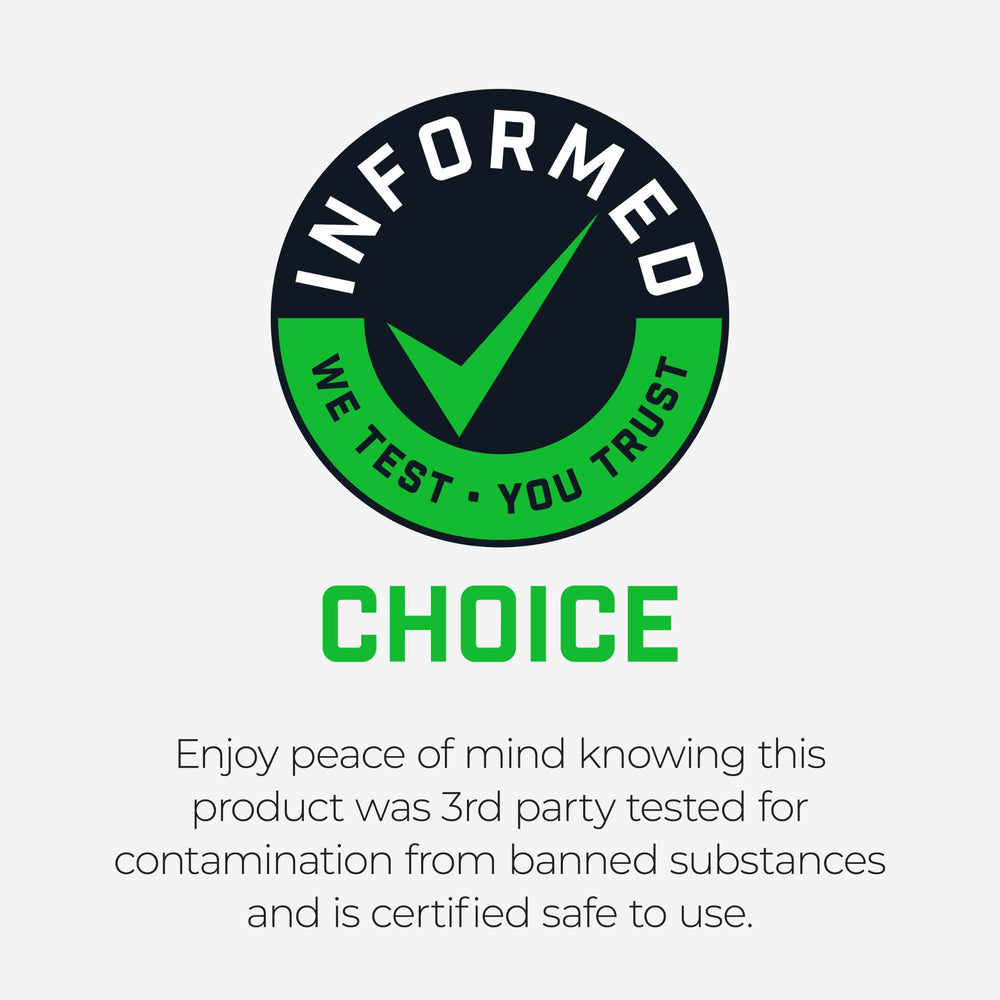 Informed Choice certified logo on packaging