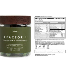 Allergen-free label and nutrition highlights for Plexus Xfactor+®