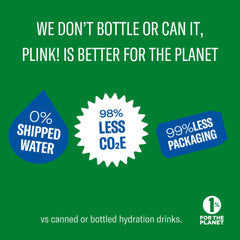 Plink on-the-go hydration bottle ready for busy days.