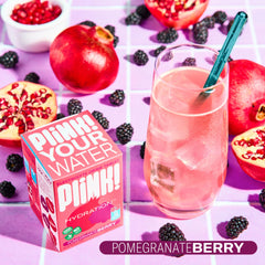 Plink pineapple grapefruit flavor glass demonstrates tropical flavor for enjoyable hydration.