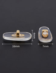 Easy plug-in installation of soft silicone nose pads