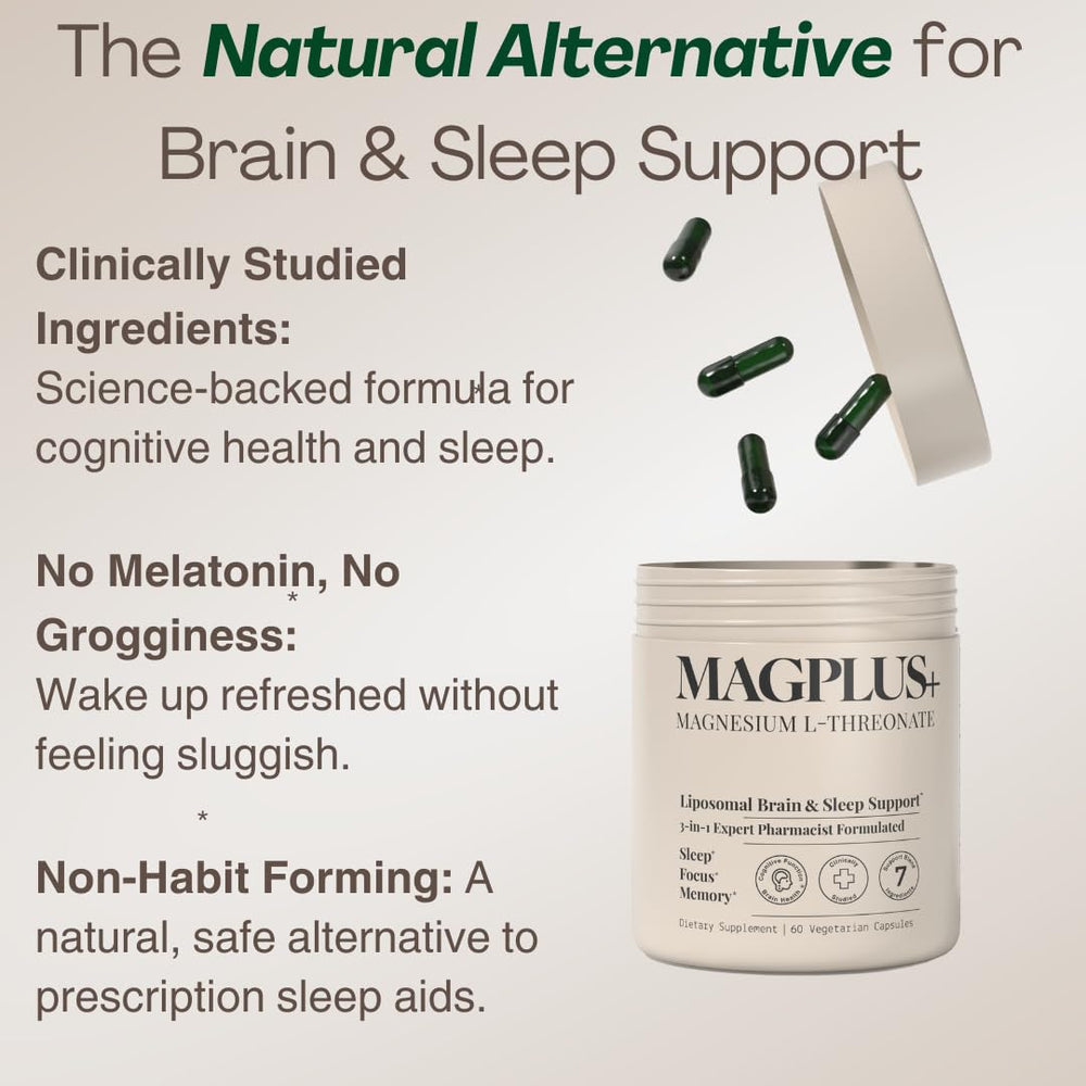 Plus+Ultra MAGPLUS+ valerian root illustration for calmer nights.