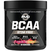 Front view of PMD BCAA Stim-Free bottle