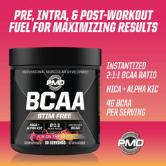 PMD BCAA Stim-Free being mixed into a drink