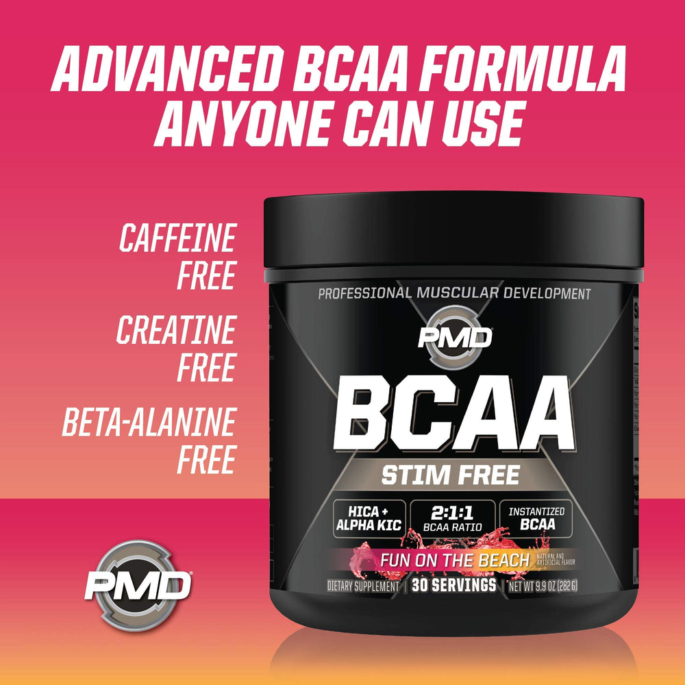 Nutrition facts for PMD BCAA Stim-Free