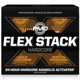 PMD Sports Flex Stack Hardcore bottle with Methyl Andro Hardcore and Z-Test capsules