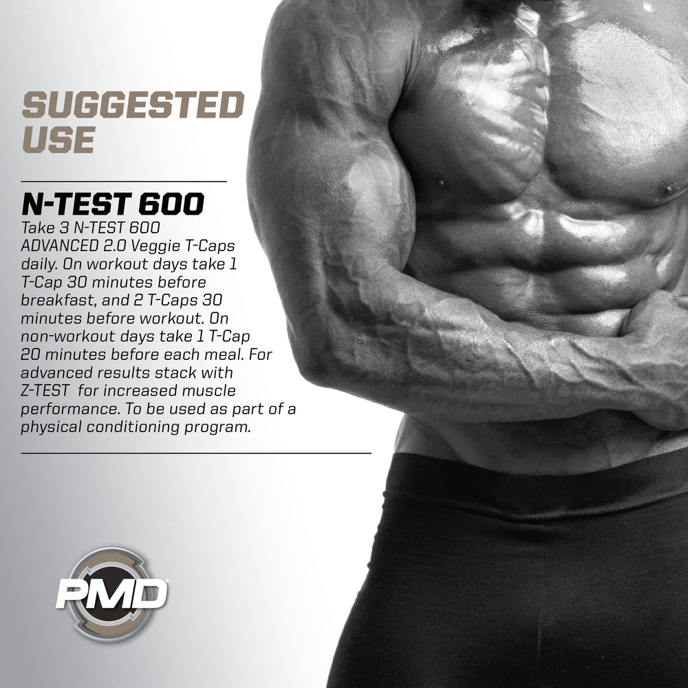 PMD N-Test 600 Advanced athlete in gym using supplement