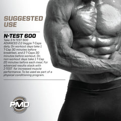 PMD N-Test 600 Advanced athlete in gym using supplement