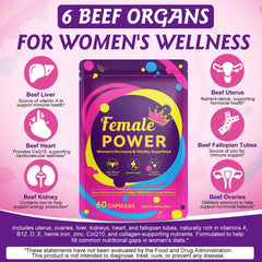 Beef organ capsules designed for PMS support