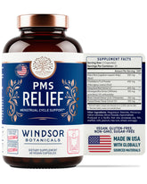 PMS support supplement bottle and front label