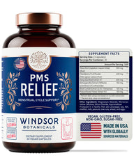 PMS support supplement bottle and front label