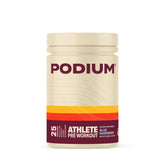 Podium Nutrition Athlete Pre-Workout blue raspberry canister ready for pre-workout energy