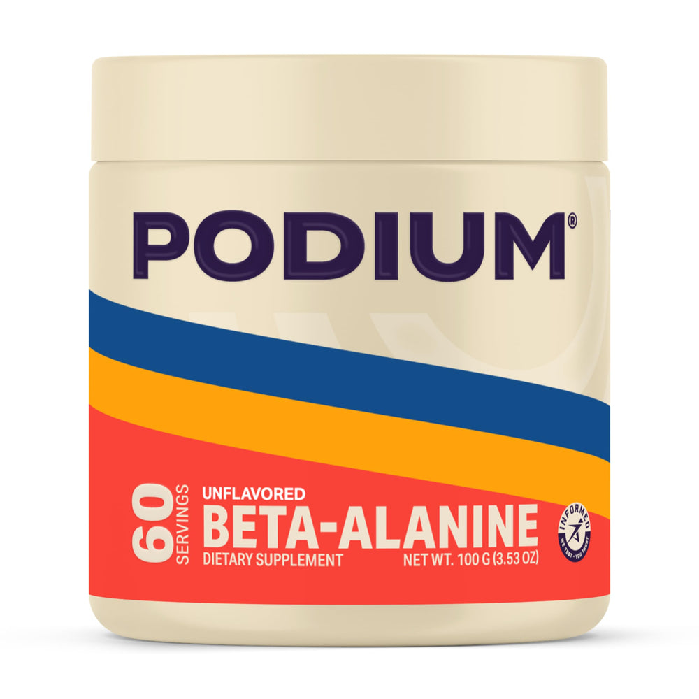 Podium Nutrition Solos beta-alanine bottle front for performance support
