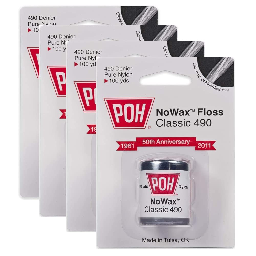 POH Dental Floss Unwaxed 4-pack packaging