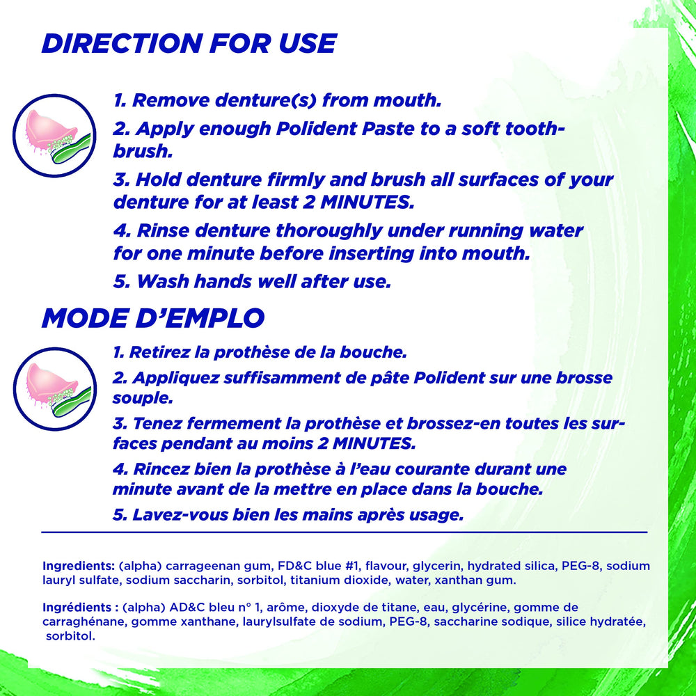 90ml tube of Polident Denture Cleanser Paste