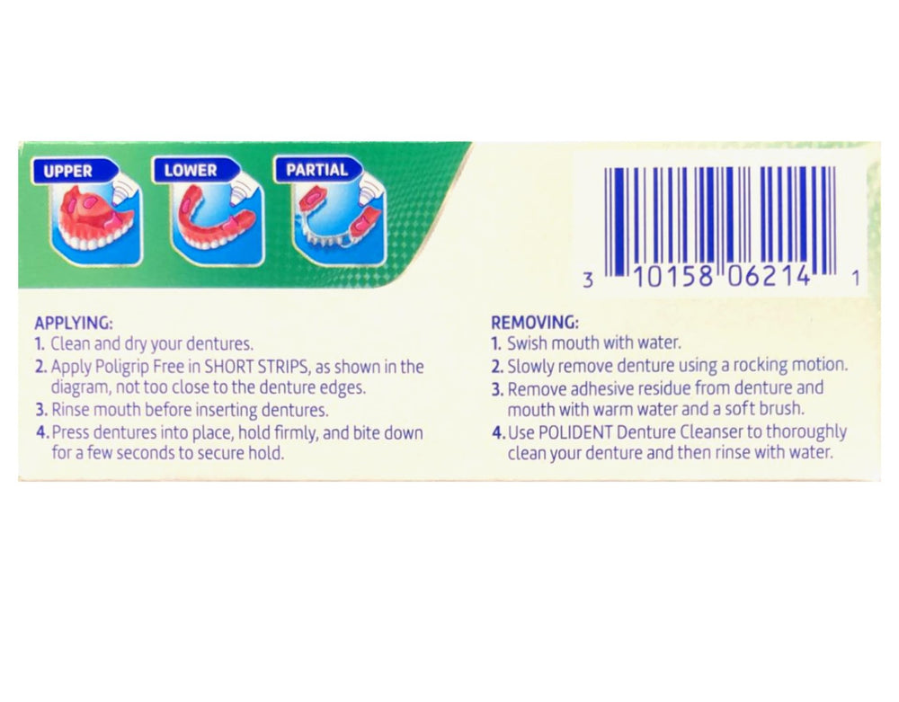 Denture adhesive cream being applied to dentures