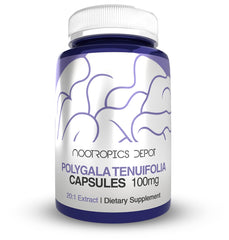 Polygala tenuifolia capsules bottle label showing 100 mg and 20:1 extract